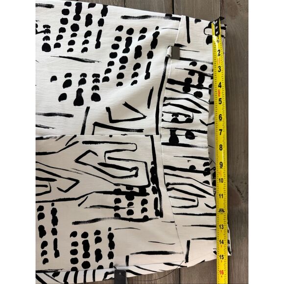 NWT Joseph Ribkoff Vanilla Black Abstract Art to Wear Print Crop Pants Style 221 - Picture 10 of 13